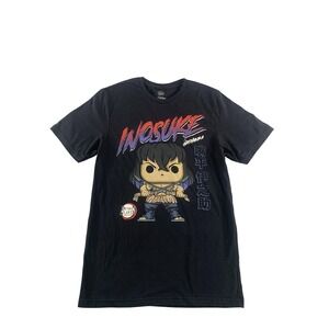 Demon Slayer Inosuke Hashibira Shirt Tee Mens Small Black POP! TEES Funko Anime